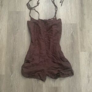 Button-Up Vintage Romper